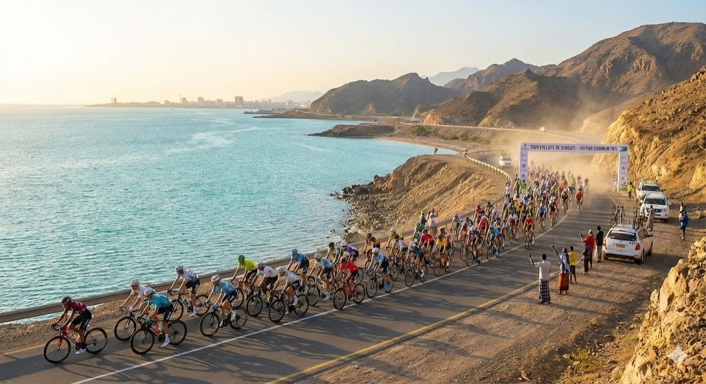 Professional Cyclists in Action